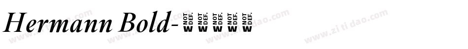 Hermann Bold字体转换